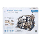 Robotime Rokr Marble Night City DIY 3D Wooden Marble Run Puzzle Mechanical Track Model RT-LGA01