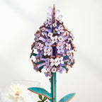 Robotime Rowood Lilac DIY Wooden Flower 3D Puzzle Adjustable Stem Floral Art RT-TW021