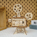 Robotime Rokr Vitascope DIY Vintage Movie Projector 3D Wooden Puzzle Hand Crank Mechanical Model RT-LK601