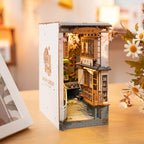 Robotime Rolife Sakura Densya DIY Book Nook 3D Wooden Shelf Insert Kit RT-TGB01