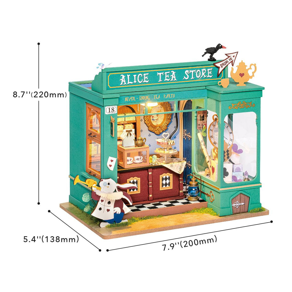 Robotime Rolife Alice's Tea Store DIY Miniature House Model Kit RT-DG156