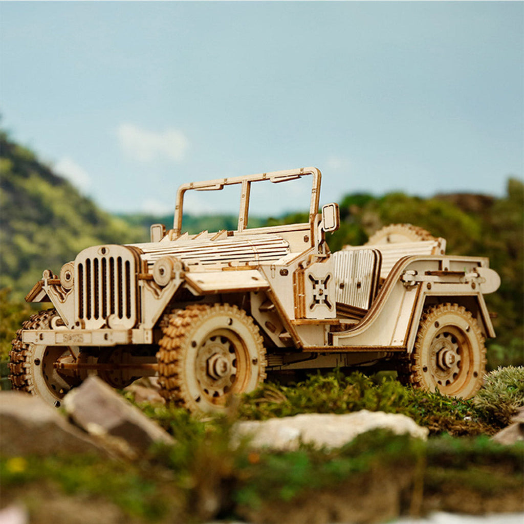 Robotime Rokr Army Jeep 3D Wooden Puzzle Model Kit RT-MC701