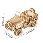 Robotime Rokr Army Jeep 3D Wooden Puzzle Model Kit RT-MC701