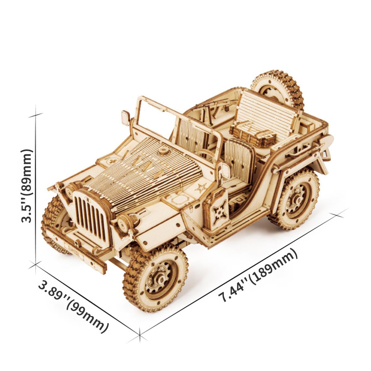 Robotime Rokr Army Jeep 3D Wooden Puzzle Model Kit RT-MC701