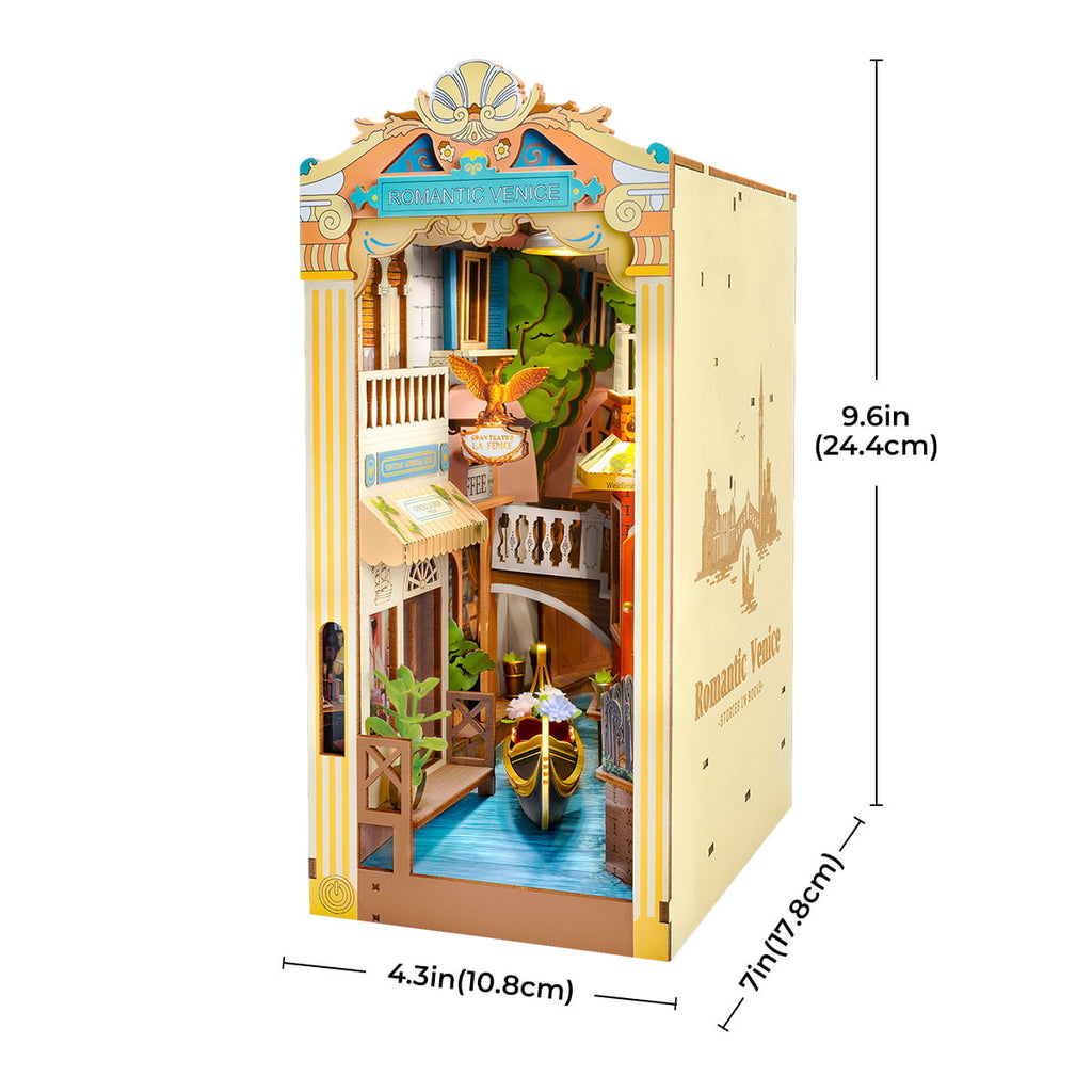 Robotime Rolife Romantic Venice DIY Book Nook Shelf Insert Kit RT-TGB08