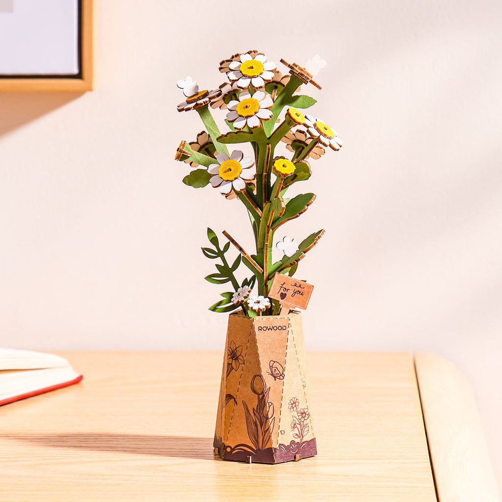 Robotime Rowood Chamomile DIY 3D Wooden Puzzle Floral Art RT-TW061