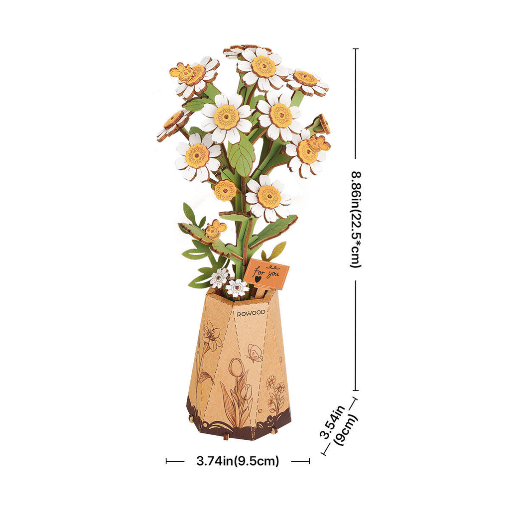 Robotime Rowood Chamomile DIY 3D Wooden Puzzle Floral Art RT-TW061