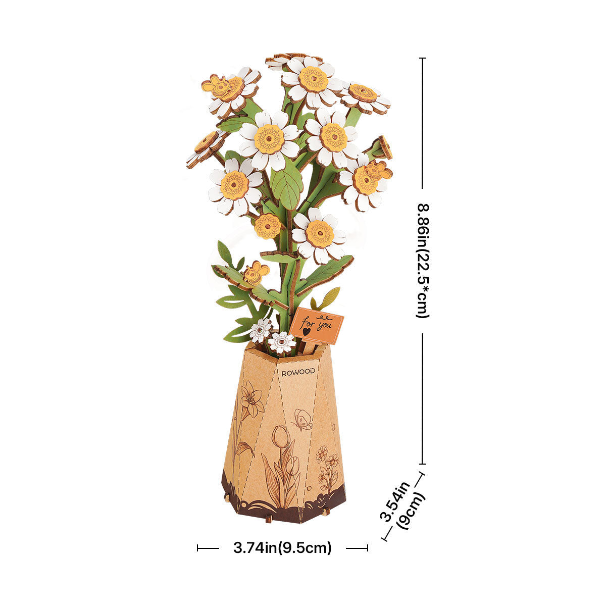 Robotime Rowood Chamomile DIY 3D Wooden Puzzle Floral Art RT-TW061