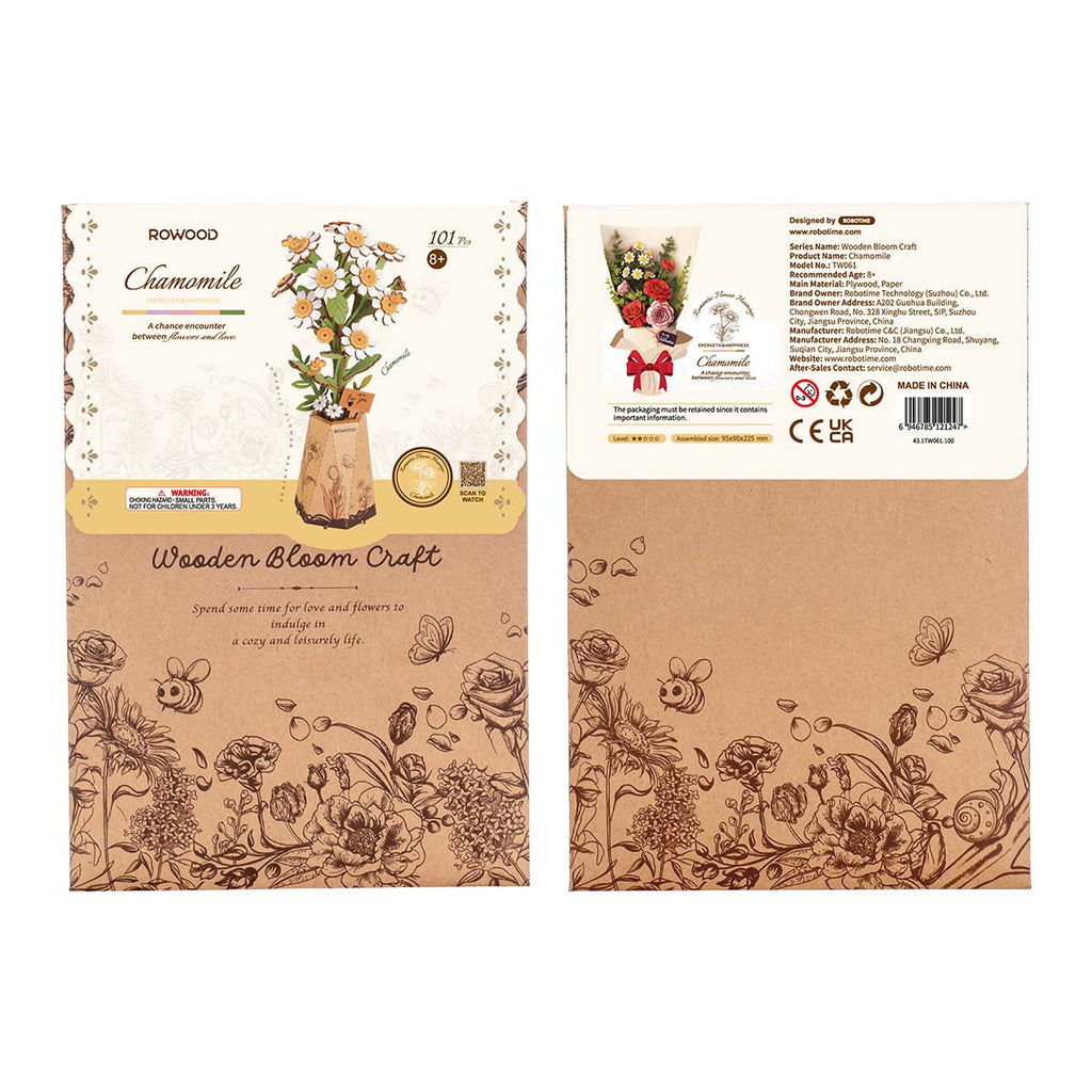 Robotime Rowood Chamomile DIY 3D Wooden Puzzle Floral Art RT-TW061