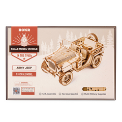 Robotime Rokr Army Jeep 3D Wooden Puzzle Model Kit RT-MC701