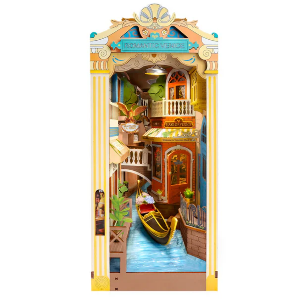 Robotime Rolife Romantic Venice DIY Book Nook Shelf Insert Kit RT-TGB08