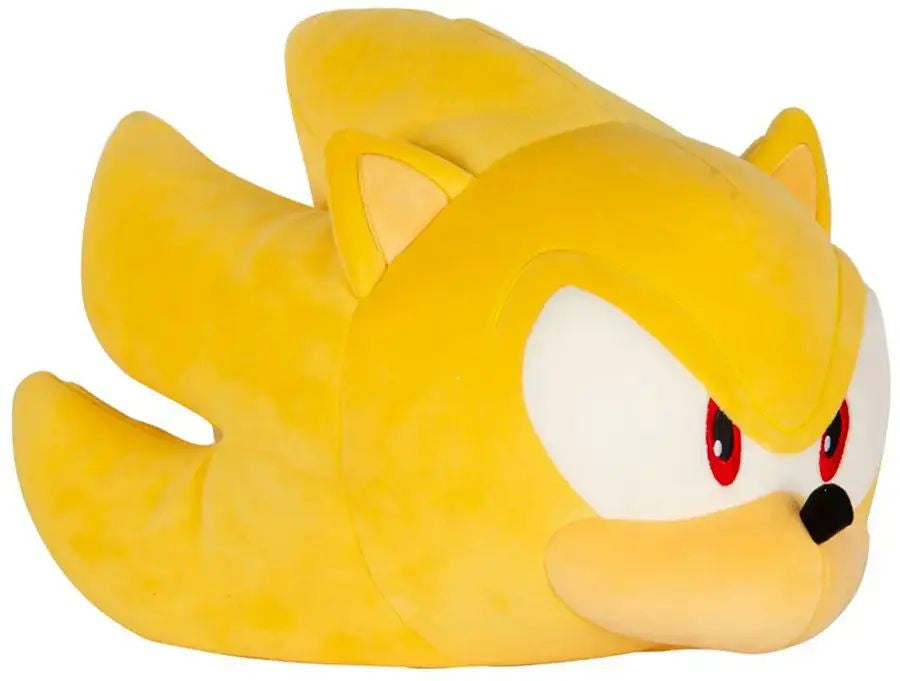 Tomy Club Mocchi Sonic The Hedgehog Super Sonic Mega Plush Figure Sonic Collectable Toy for Ages 3+ 15 Inch TM-T12478