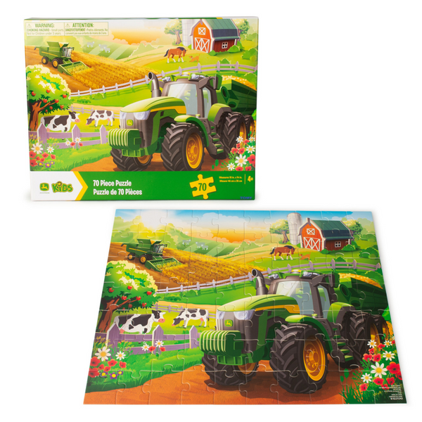 Tomy John Deere Farm Kids Puzzle Kids And Toddler Puzzle With Large Durable Pieces Toddler Learning Toys For Early Childhood Development Kids Puzzles 70 Piece Puzzle For Kids Ages 4 And Up TM-47414A