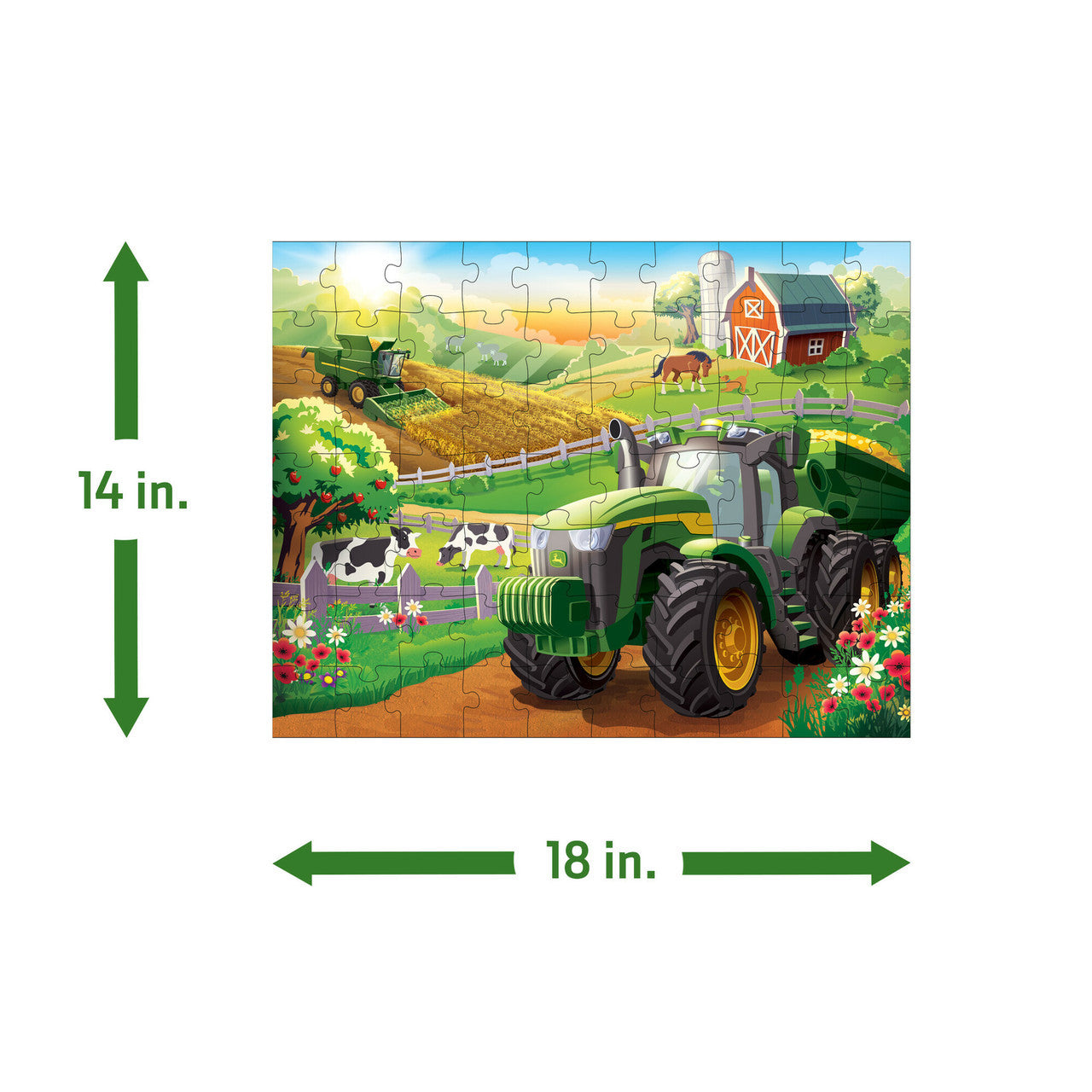 Tomy John Deere Farm Kids Puzzle Kids And Toddler Puzzle With Large Durable Pieces Toddler Learning Toys For Early Childhood Development Kids Puzzles 70 Piece Puzzle For Kids Ages 4 And Up TM-47414A