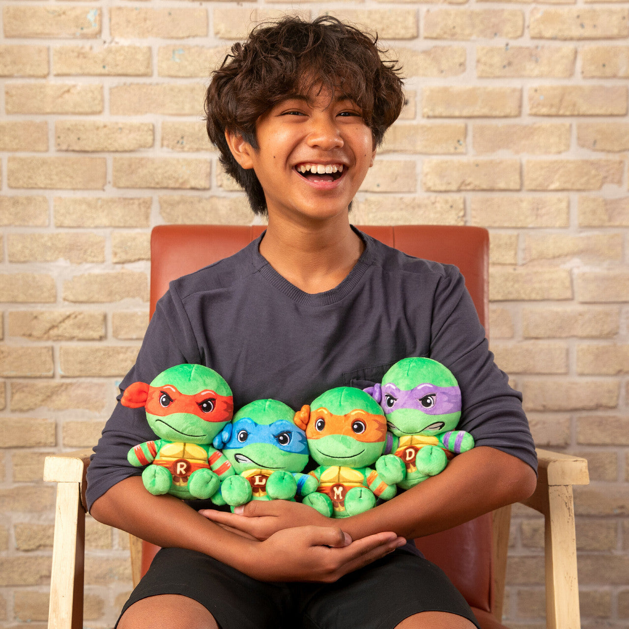 Tomy Club Mocchi Teenage Mutant Ninja Turtles Plush TMNT Michelangelo Plushie Ninja Turtle Stuffed Animal Toys and Room Decor Plush Collectible TMNT Figures 6 inch TM-T12867