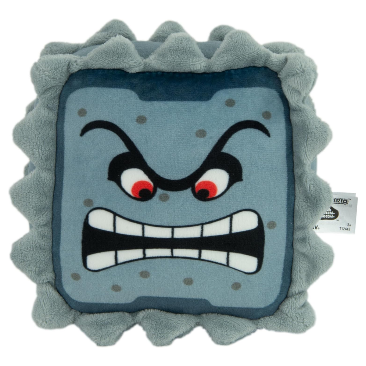 Tomy Club Mocchi Super Mario Plush Thwomp Plushie Squishy Mario Toys Plush Collectible Mario Figures Soft Plush Toys and Mario Room Decor 6 inch TM-T12443B