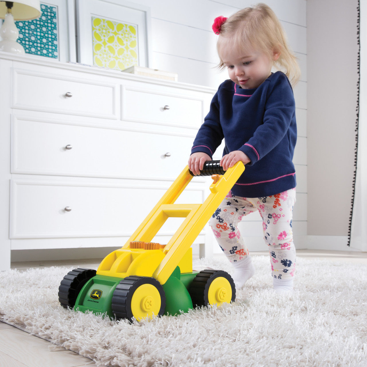 Tomy John Deere Electronic Toy Lawn Mower Lawn Mower Toy With Interactive Sounds And Buttons Toddler Outdoor Toys Summer Toys Ages 2 Years And Up,Green TM-35060V4