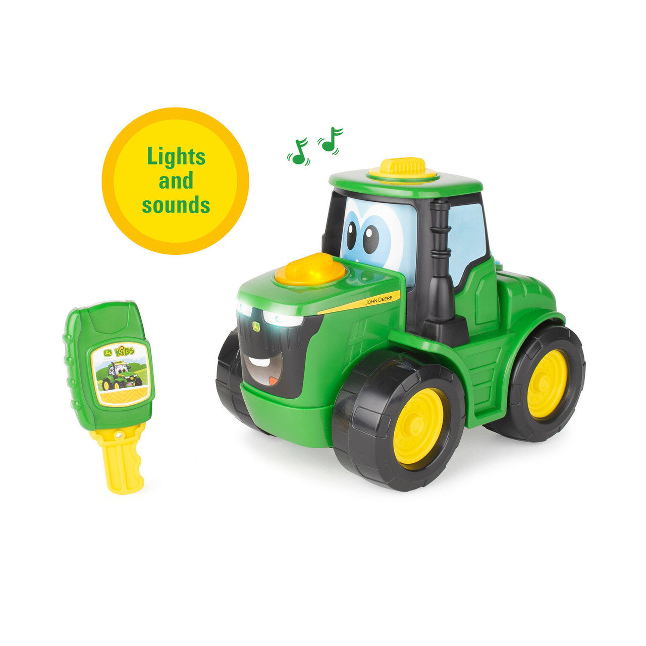Tomy John Deere Key-N-Go Tomy Johnny Tractor Toy With Lights And Sounds Interactive Driving Toy Tractor Includes 12 Interactive Ways To Play Toddler Toys Ages 3 Years And Up TM-47500A