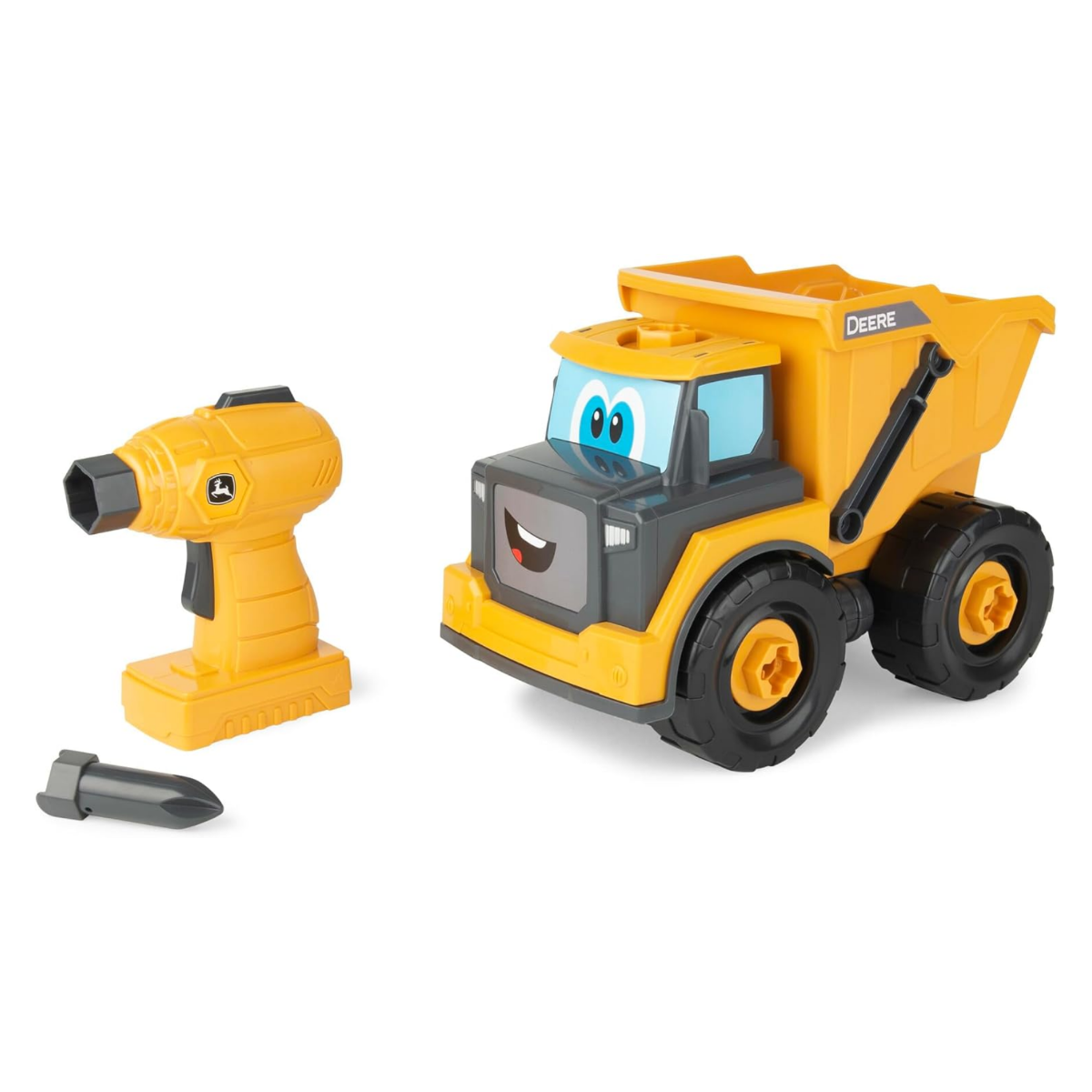 Tomy John Deere Build-A-Buddy Dump Truck Toy Buildable Dump Truck Take Apart Toys with Toy Drill STEM Building Toys for Kids Ages 18 Months and Up TM-47508EU