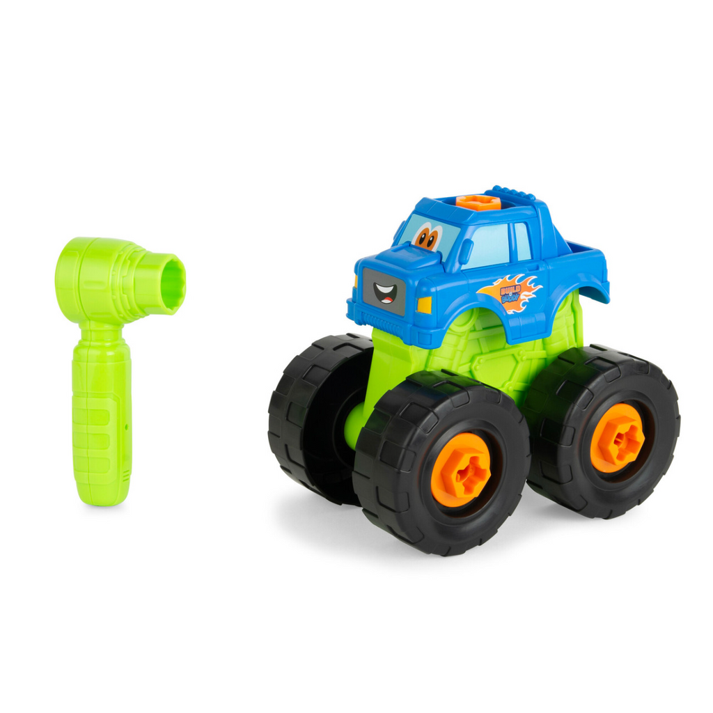 Tomy Monster Truck Toy 2-in-1 Building Toys with Hand Ratchet for Take Apart Play - Toddler STEM Building Sets Toys for Ages 18 Months and Up TM-47609