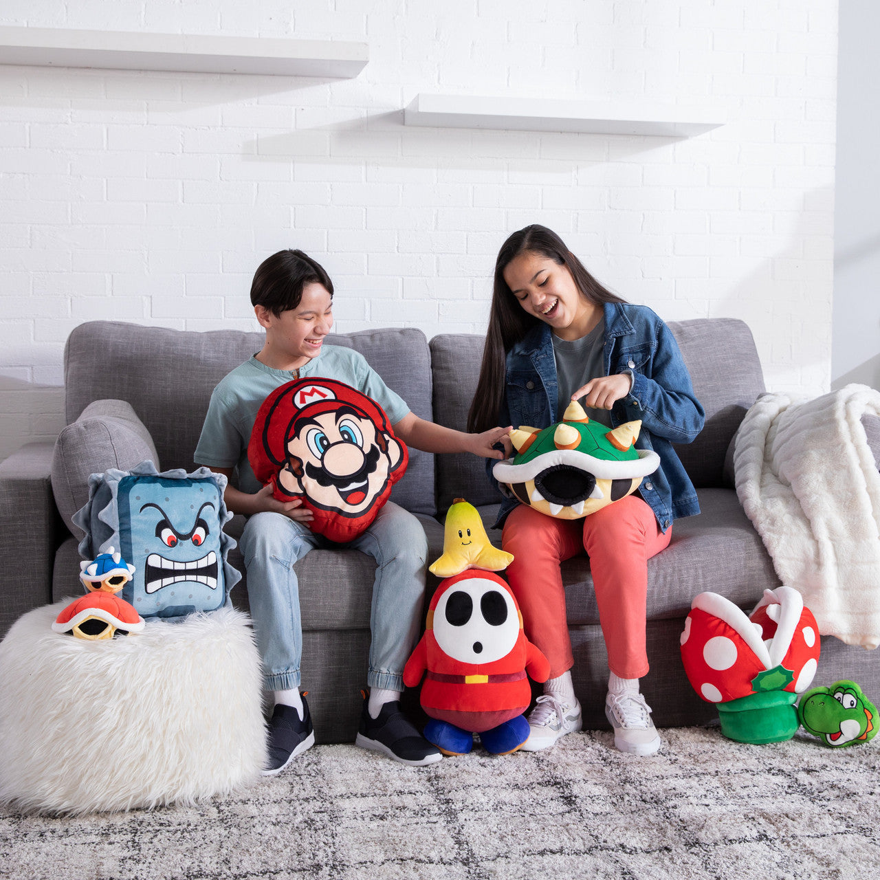 Tomy Club Mocchi Nintendo Super Mario Toys Plush Bowser Shell Plushie Collectible Squishy Plushies 15 Inch TM-T12411B
