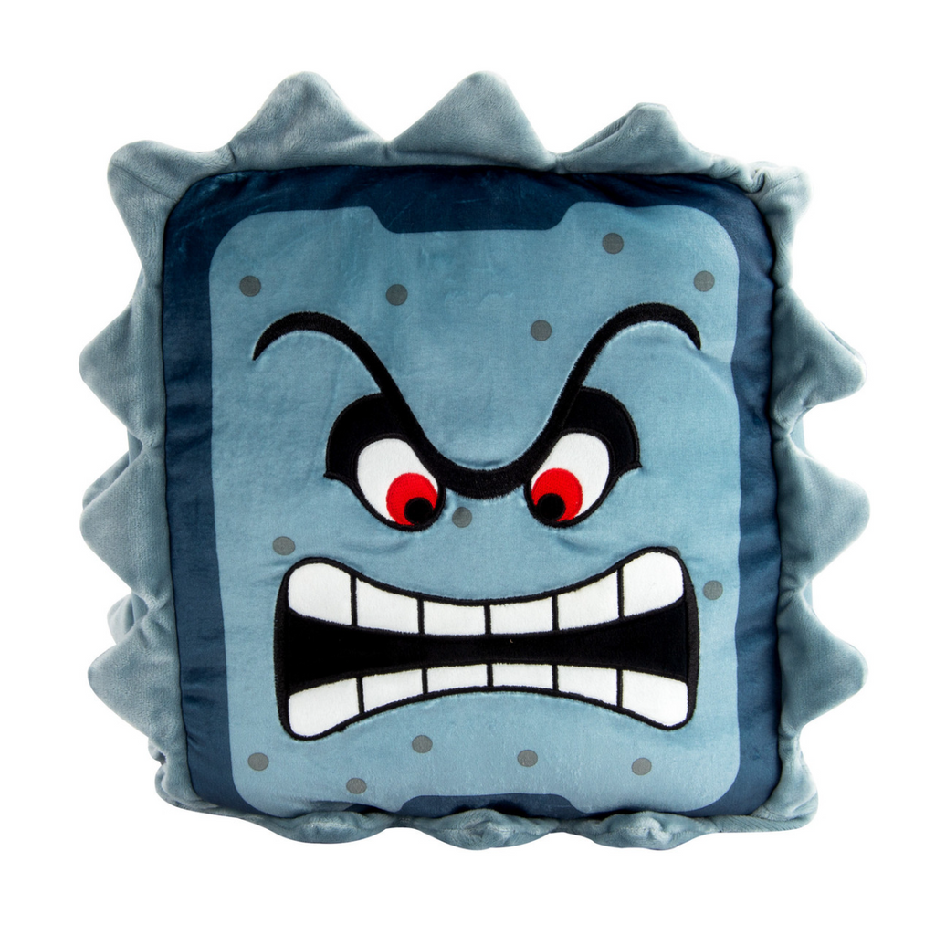 Tomy Club Mocchi Mocchi Nintendo Super Mario Plush Toy Thwomp Plushie Collectible Squishy Plushies 15 Inch TM-T12429B