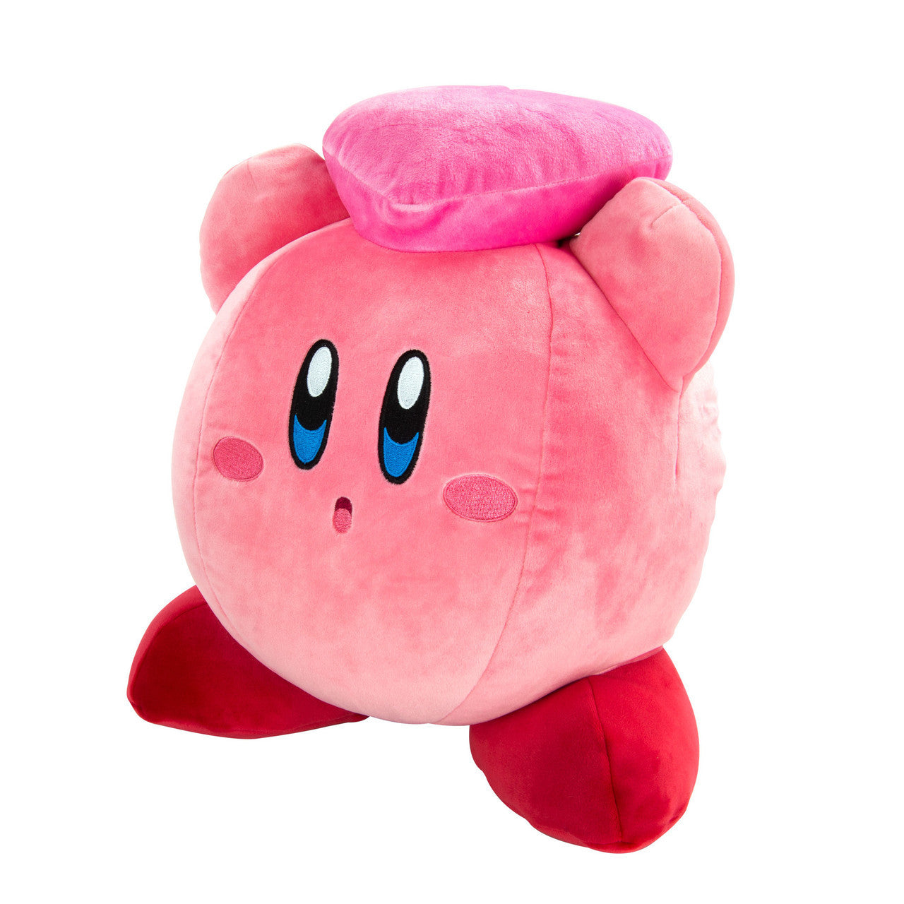 Tomy Club Mocchi Kirby with Heart Mega Plush Toy Ultra Soft Collectible Stuffed Figure for Kids and Fans 15 inch TM-T12787