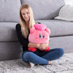 Tomy Club Mocchi Kirby with Heart Mega Plush Toy Ultra Soft Collectible Stuffed Figure for Kids and Fans 15 inch TM-T12787