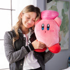 Tomy Club Mocchi Kirby with Heart Mega Plush Toy Ultra Soft Collectible Stuffed Figure for Kids and Fans 15 inch TM-T12787