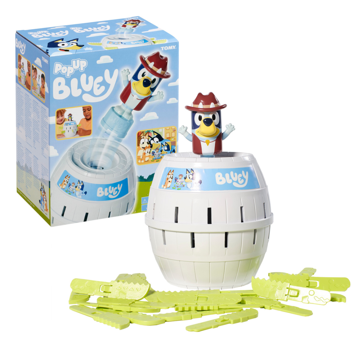 Tomy Games Pop Up Bluey Kids Game Strategic Preschool Games and Bluey Toys for Family Game Night Classic Kids Board Games Kids Toys for 2-4 Players Ages 4 Years and Up TM-T73659US