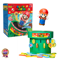 Tomy Pop Up Super Mario Board Game Family and Preschool Kids Games for Family Game Night Kids Activities and Super Mario Toys Girls and Boys Games for 2-4 Players - Ages 4 Years and Up TM-T73538US