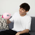 Tomy Nuiguru Knit Kirby Plush Hovering Kirby Plushie Knit Plushies Soft and Squishy Kawaii Plushies Toys Video Game Collectibles Gaming Room Decor 6 Inch TM-T12475