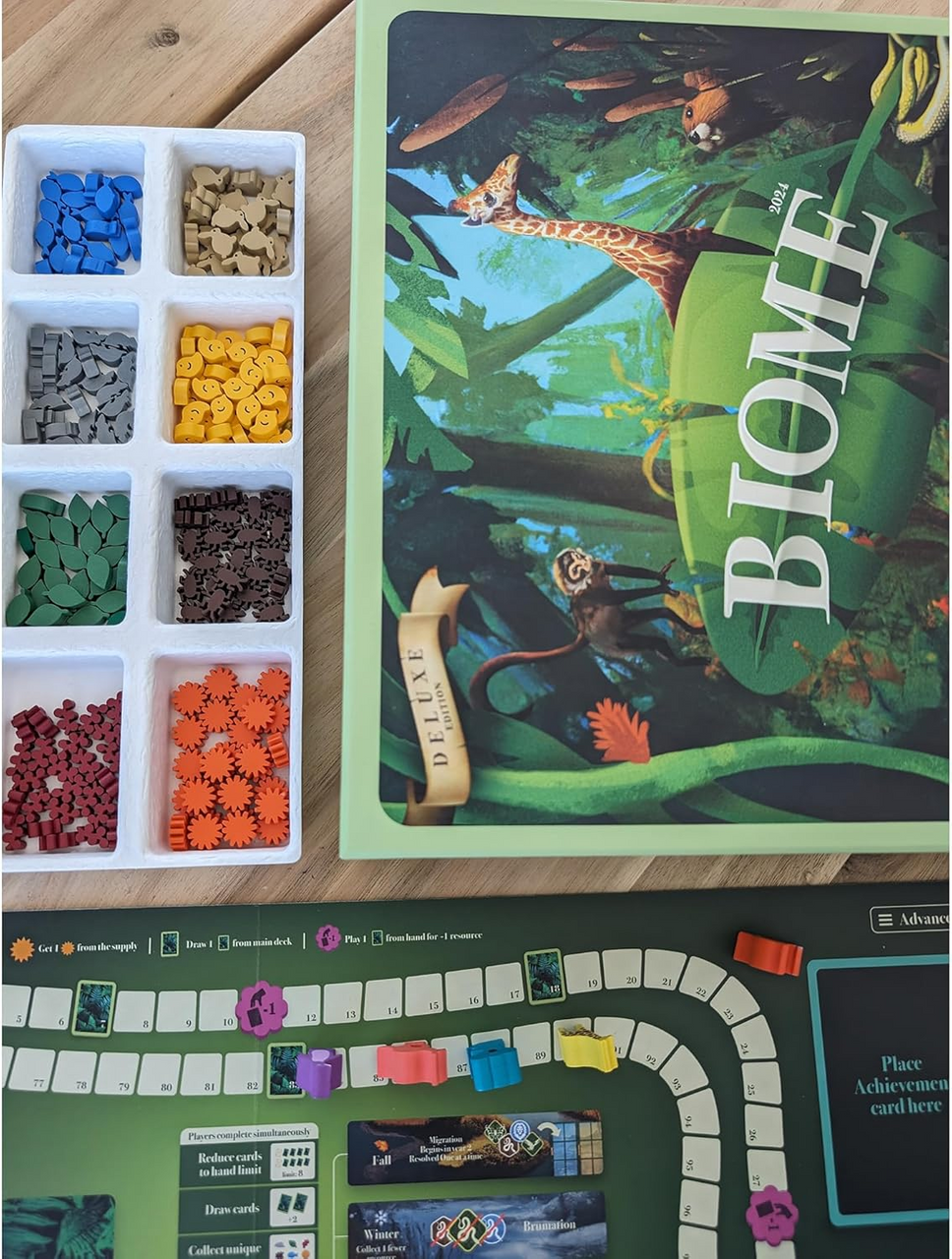 Lioness Games Biome Deluxe Edition Nature Themed Strategy Board Game for Adults and Family for 1 to 4 Players Average Playtime 60 to 120 Minutes LGB002EN
