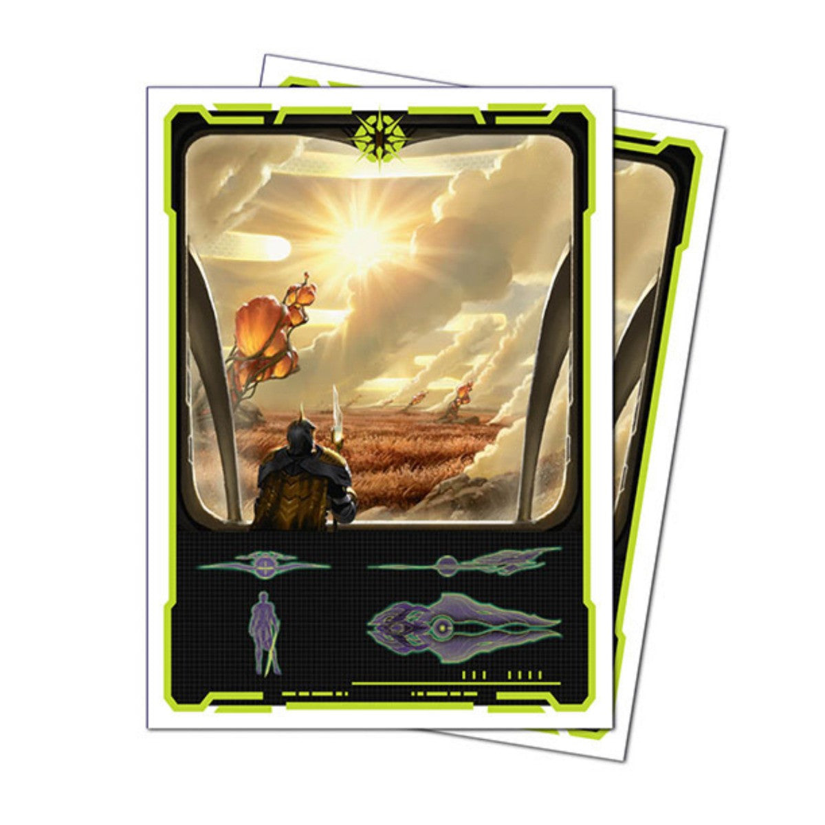 Ultra Pro Magic The Gathering CCG Edge of Eternities 105ct Apex Deck Protector sleeves Adagia, Windswept Bastion UPI38856
