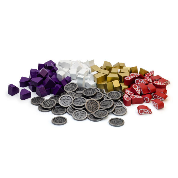Stonemaier Wyrmspan Upgrade Pack Metal Coins Wooden Resource Tokens Accessory for Wyrmspan STM851