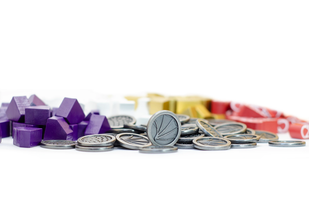 Stonemaier Wyrmspan Upgrade Pack Metal Coins Wooden Resource Tokens Accessory for Wyrmspan STM851