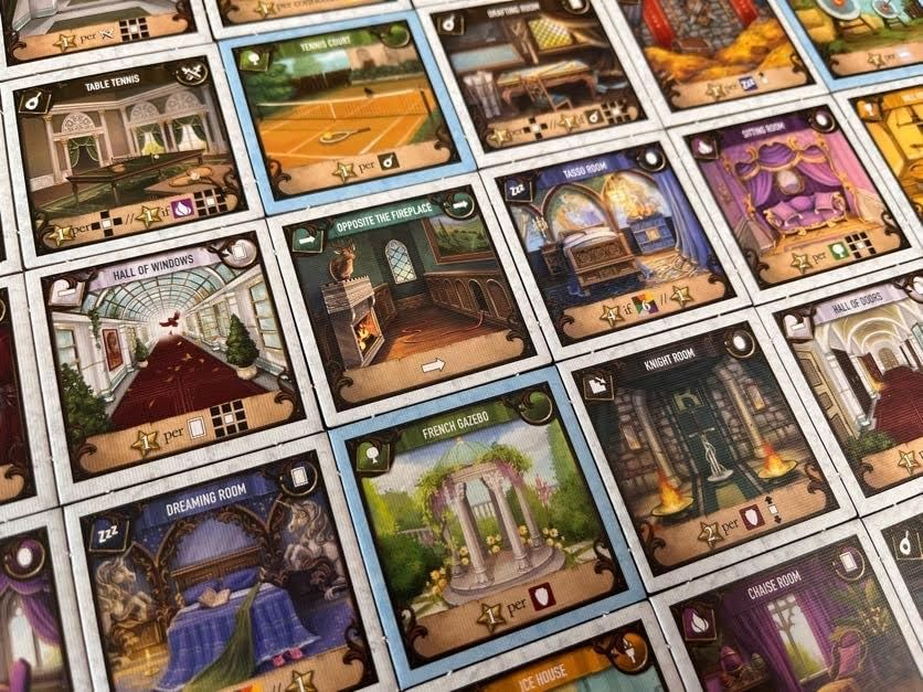 Stonemaier Between Two Castles Essential Edition Board Game Competitive Tile Drafting Castle Building Base Game for Adults and Family for Ages 10 Plus for 1 to 8 Players Average Playtime 45 to 60 Minutes STM508