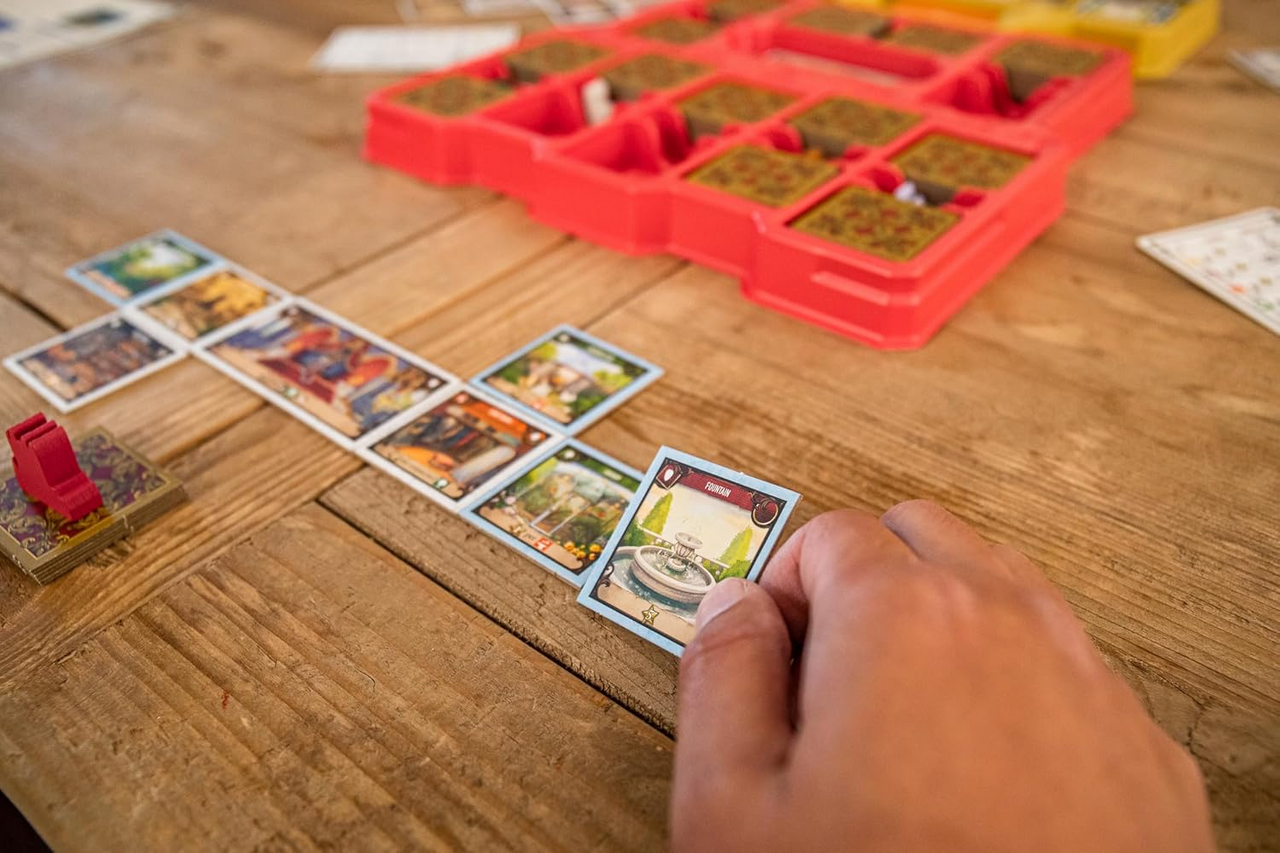 Stonemaier Between Two Castles Essential Edition Board Game Competitive Tile Drafting Castle Building Base Game for Adults and Family for Ages 10 Plus for 1 to 8 Players Average Playtime 45 to 60 Minutes STM508