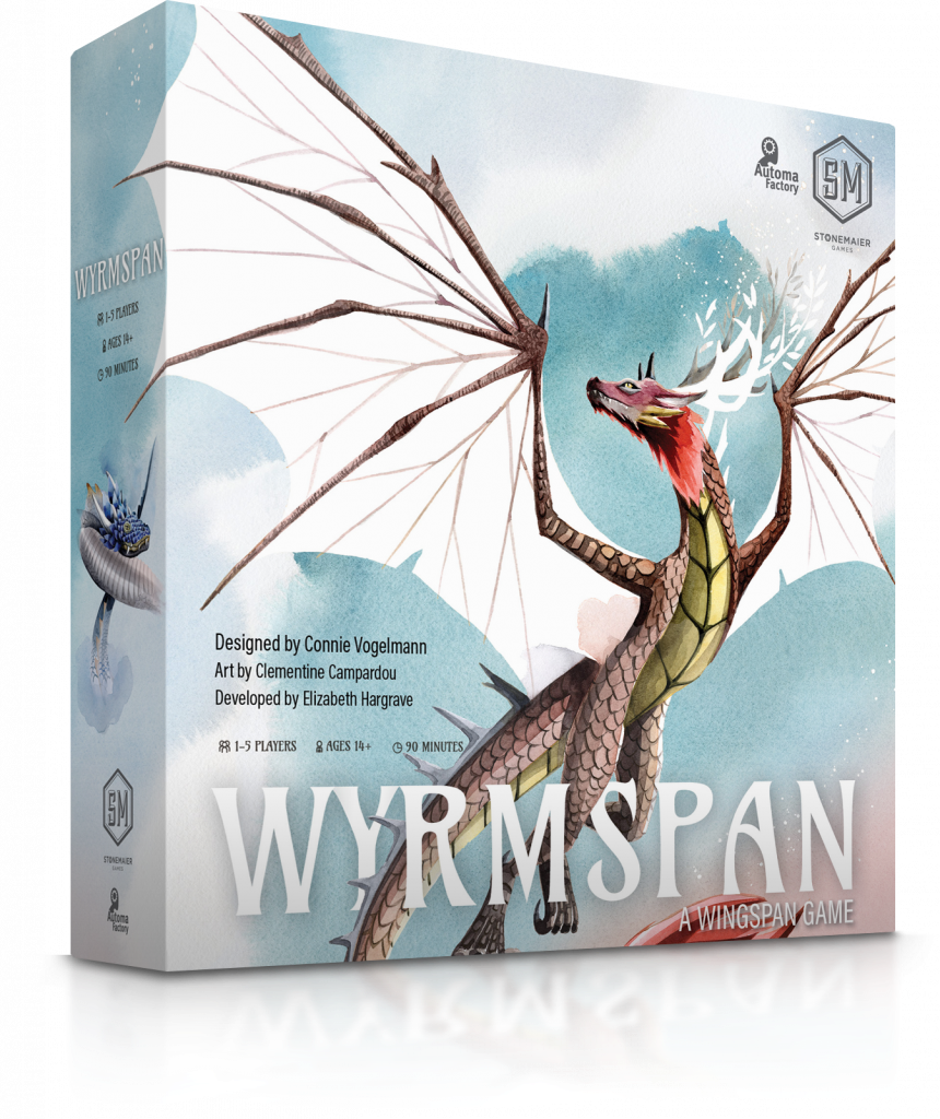 Stonemaier Wyrmspan Board Game with Folded Space Insert Kit Upgrade Pack and Neoprene Playmat Complete Premium Bundle for Enhanced Gameplay and Organized Storage STM850K1