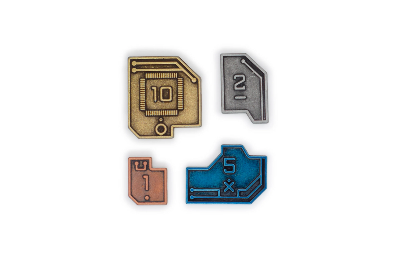 Stonemaier Vantage Metal Coins Accessory Pack 45 Zinc Coins for Vantage Board Game STM951