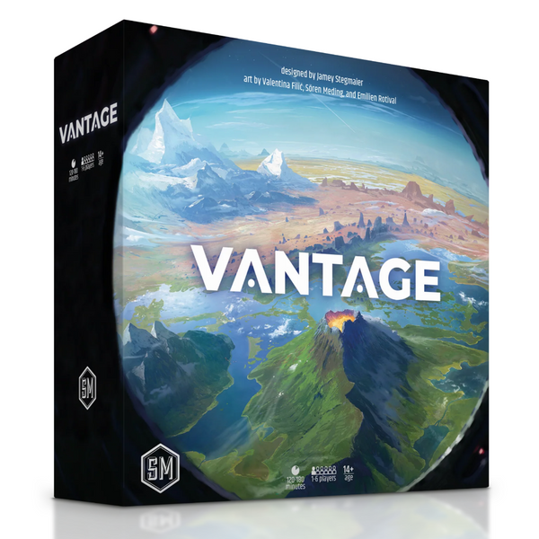 Stonemaier Vantage Board Game Open World Cooperative Roguelike Adventure for Adults and Family for 1 to 6 Players Average Playtime 120 to 180 Minutes STM950