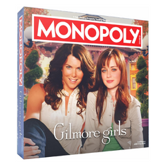 Usaopoly Monopoly Gilmore Girls Edition Board GameBuy, Sell & Trade Iconic Stars Hollow LocationsIncludes 6 Custom Tokens Like Lukeâ€™s Hat & Coffee MugFamily Game Night Fun Official Gilmore Girls Collectible USOMN010628