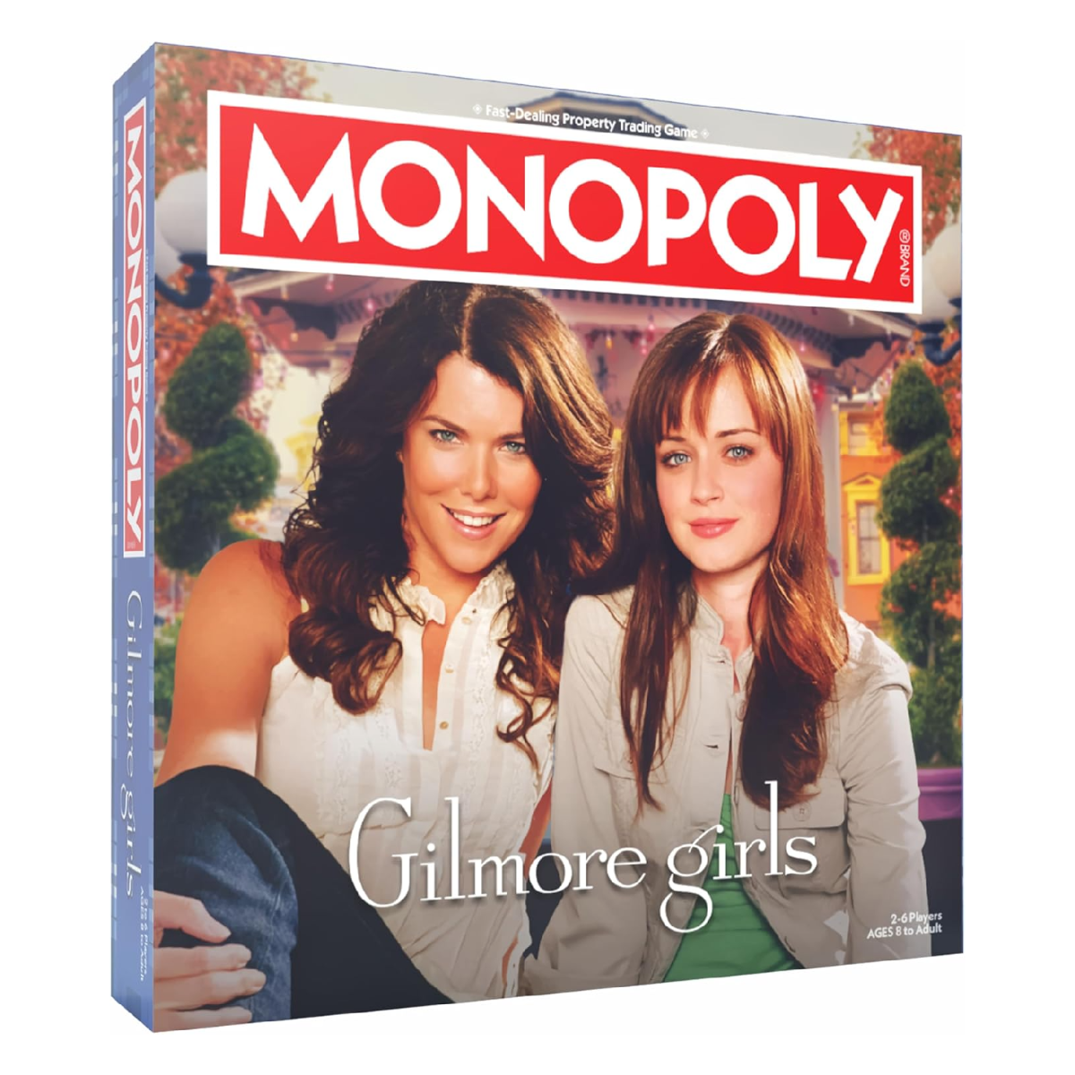 Usaopoly Monopoly Gilmore Girls Edition Board GameBuy, Sell & Trade Iconic Stars Hollow LocationsIncludes 6 Custom Tokens Like Lukeâ€™s Hat & Coffee MugFamily Game Night Fun Official Gilmore Girls Collectible USOMN010628