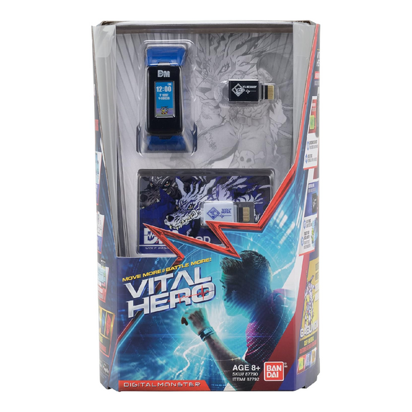 Bandai Hobby Vital Hero Digimon Blue Wearable Fitness Gaming Device Digital Monster Adventure Tracker BAN87792