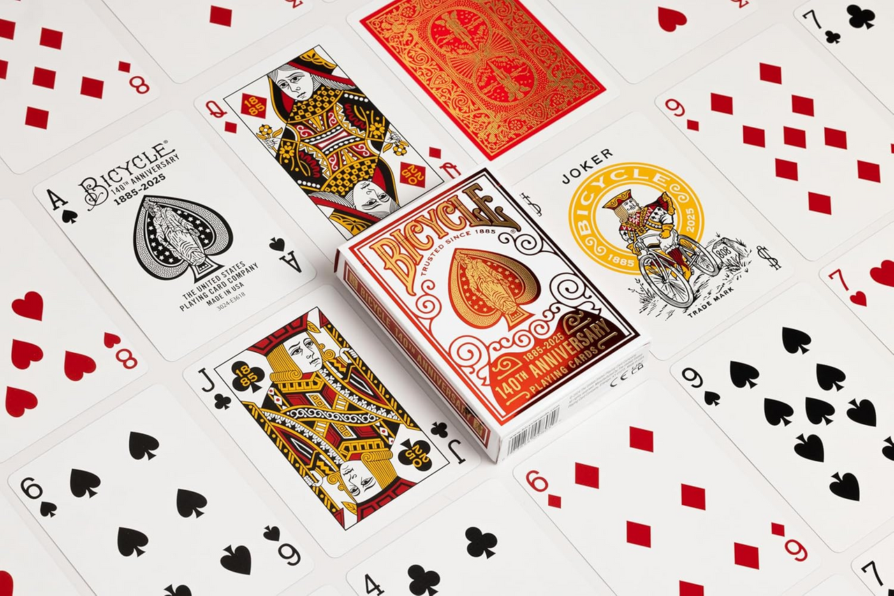 Bicycle Playing Cards 140th Anniversary Edition Premium Collectible Deck Celebrating Historic Legacy of Bicycle JKR10045697