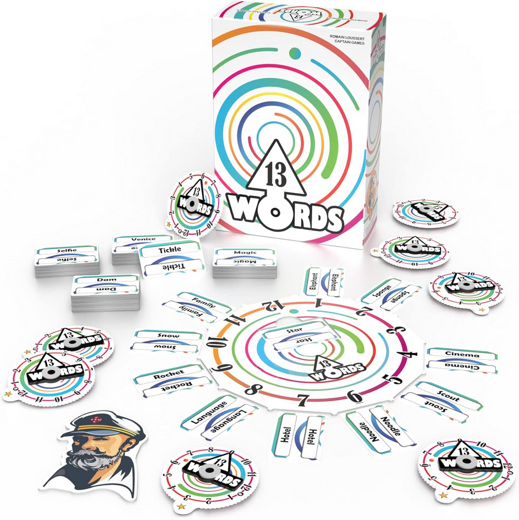 Captain Games 13 Words Party Game Fun Word Association Game for Family and Friends Ages 8+ CAPG13WOEN