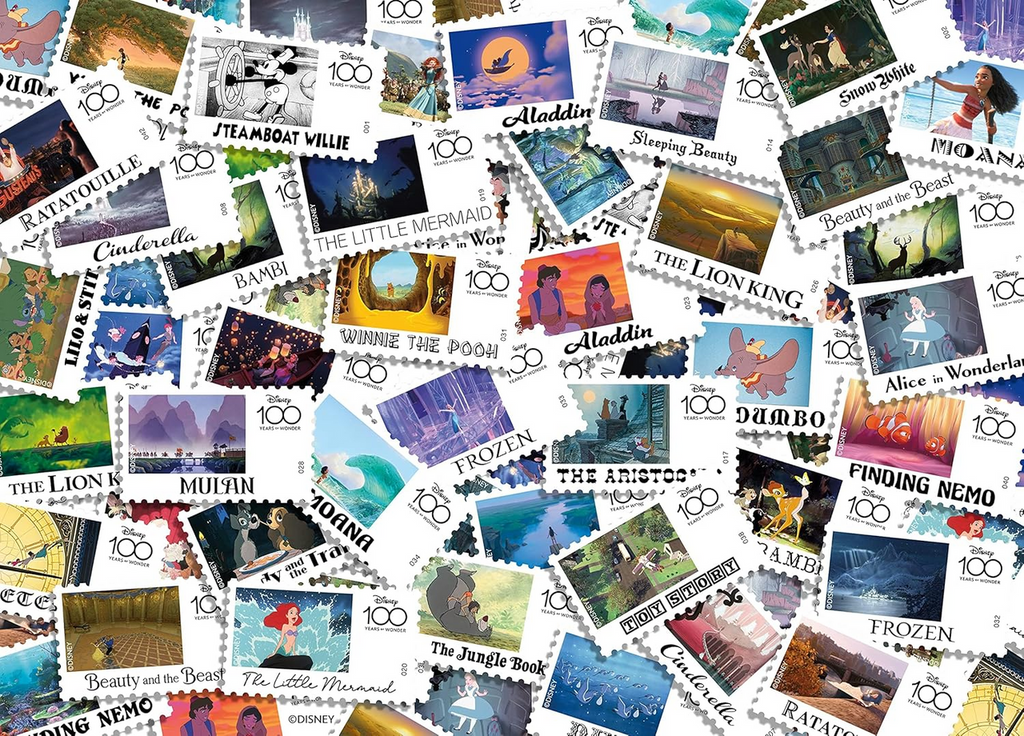 Ceaco Disney 100 Years Of Wonder Disney Stamps Puzzle (1000 Piece)Collectible Disney Stamp Puzzle GWI337719