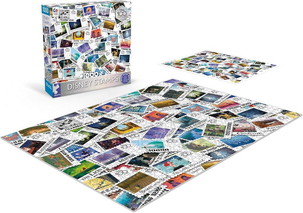 Ceaco Disney 100 Years Of Wonder Disney Stamps Puzzle (1000 Piece)Collectible Disney Stamp Puzzle GWI337719