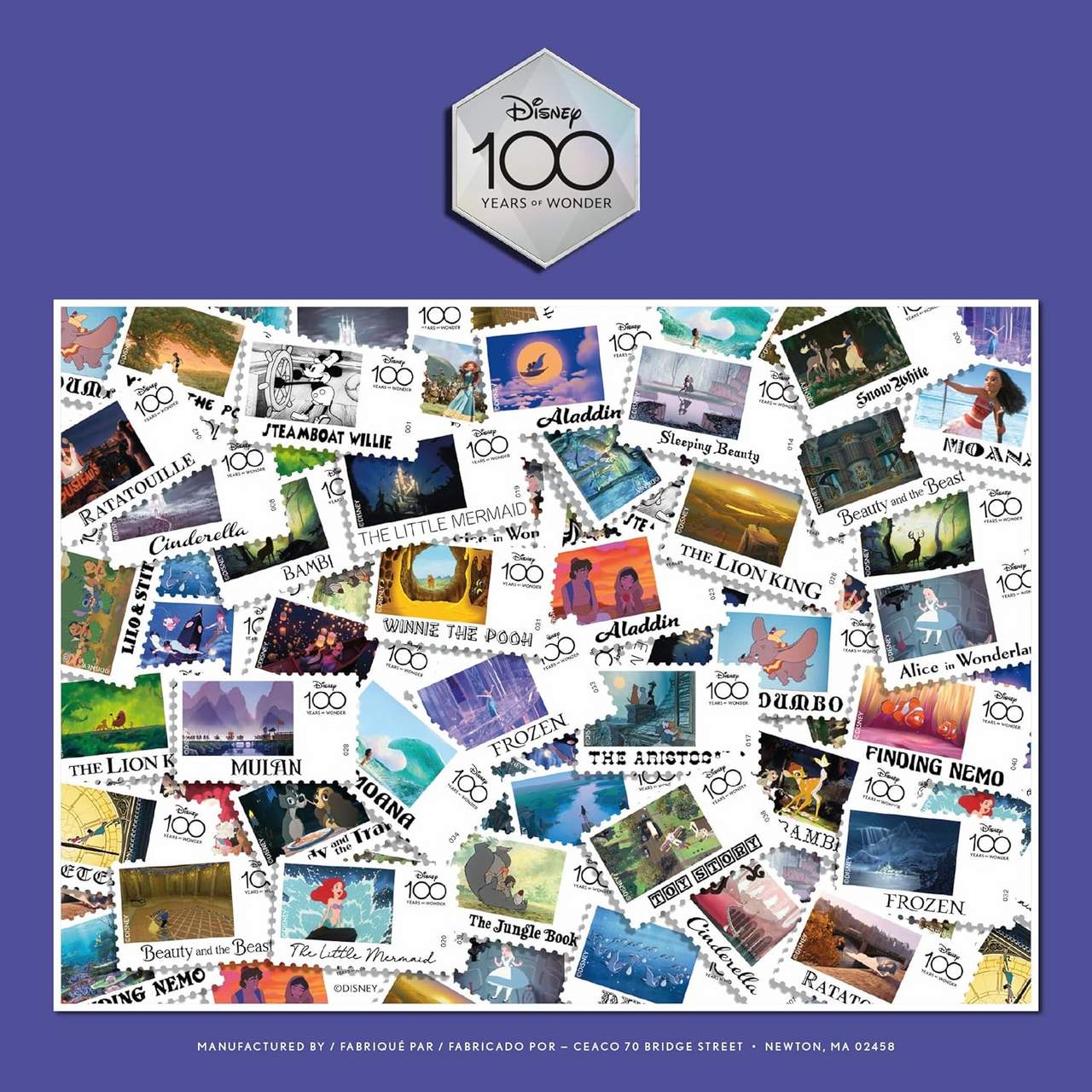 Ceaco Disney 100 Years Of Wonder Disney Stamps Puzzle (1000 Piece)Collectible Disney Stamp Puzzle GWI337719