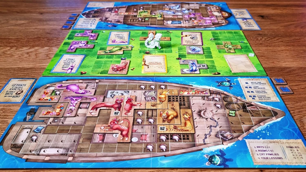 City Of Games The Isle of Cats Duel Strategic TwoPlayer Cat Rescue Board Game TCOK680